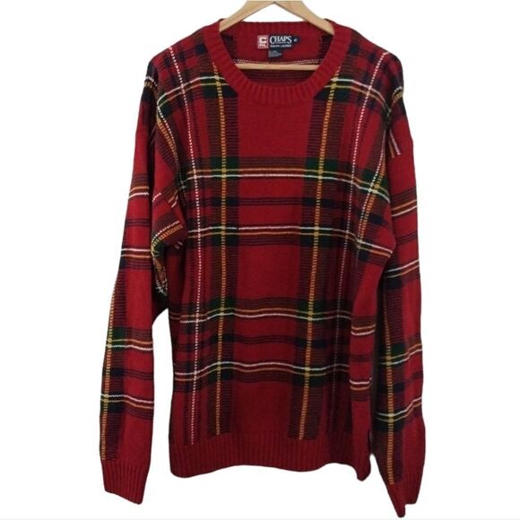 Chaps Sweaters - Vintage Chaps Ralph Lauren sweater checkard size medium
